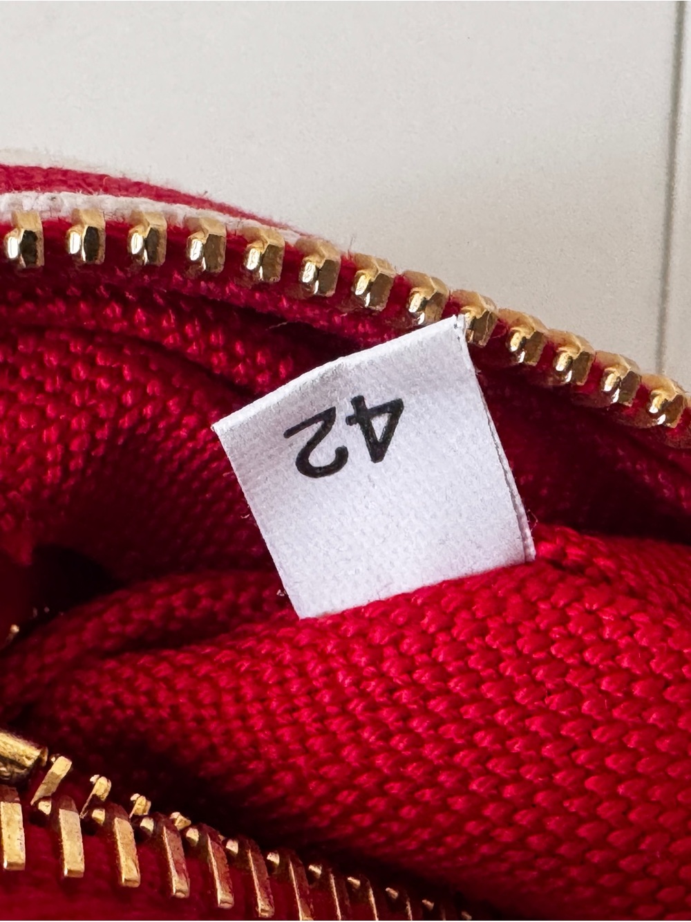 Prada Red and White Striped Canvas Cosmetic Pouch - Picture 10 of 11